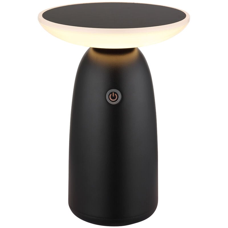 Lampe solaire lampe d'extérieur lampe de table led usb-c IP54 variateur tactile noir 22,5 cm