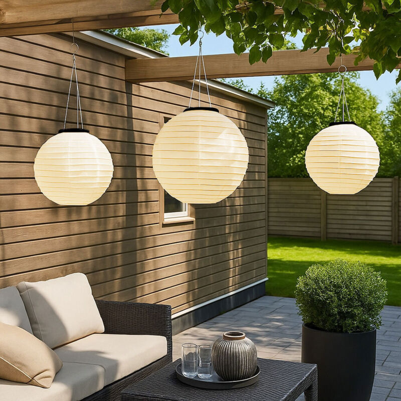 Lampe solaire Lampion Lampe d'extérieur led Lampe à suspendre de jardin sableLampe d'extérieur suspendue, acier inoxydable plastique, blanc chaud,