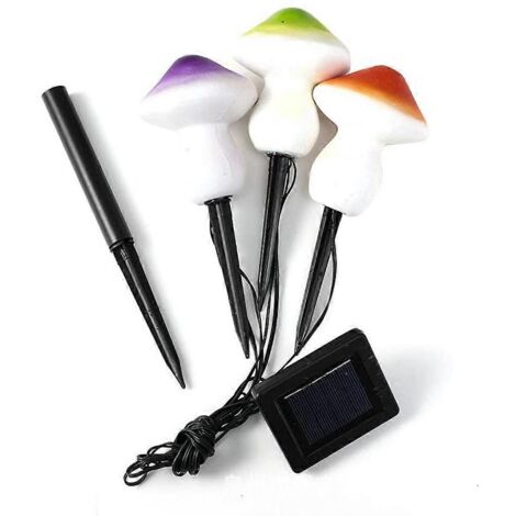 Lampe solaire LED champignon, éclairage de jardin extérieur étanche, veilleuse décorative pour pelouse, allée et terrasse.