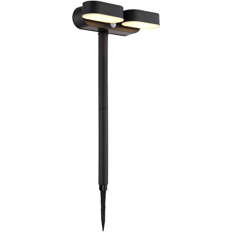 Lampe de chemin Jardin Lampe d'extérieur Lampe enfichable Piquet de terre Lampe solaire Détecteur de mouvement Batterie, noir opale, 1x led, DxH Lampe de chemin Jardin Lampe d'extérieur Lampe enfichable Piquet de terre Lampe solaire Détecteur de mouvement Batterie, noir opale, 1x led, DxH