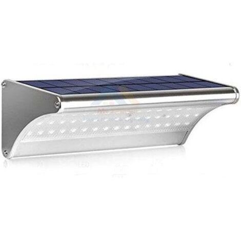 Lampe solaire LED dextérieur avec détecteur de mouvement pour extérieur - Lanterne murale de rue - Spot en aluminium - Pour garage maison de campagne