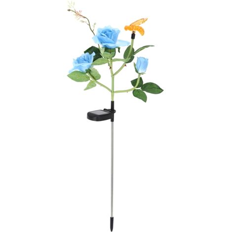 Lampe solaire LED extérieure imitation rose Lampe abeille Lampe décorative pour pelouse et jardin