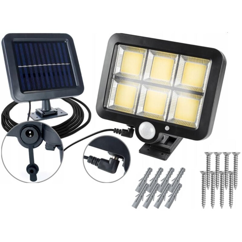 Lampe solaire LED halogène avec détecteur de mouvement PIR