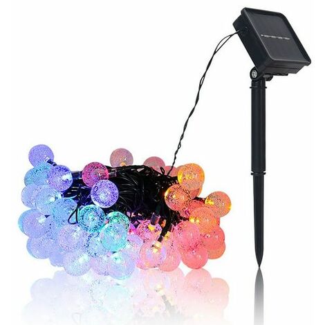Lampe solaire LED, LED Ballon Lumière, Bande LED, 7M 50 lumières, Convient pour jardin, mariage, Coloré, KINSI