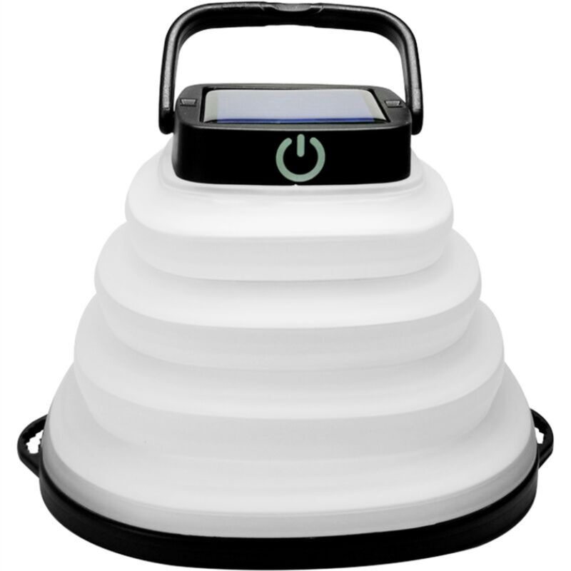 Lampe solaire à led pliable, lampe de camping pliable et portable, lampe de tente étanche rechargeable pour les urgences, la randonnée et la pêche,