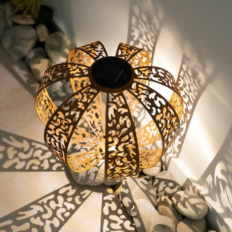Piquet de jardin champignon déco rouille métal décoration  automne 44cm-00747