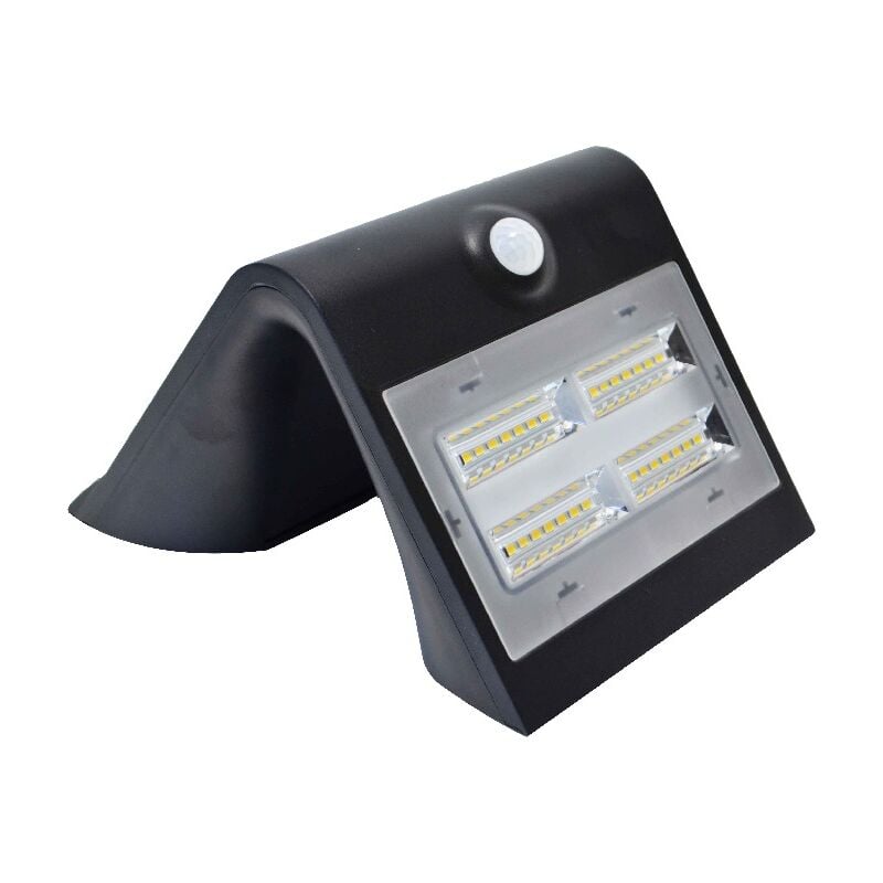 Lampe solaire murale 400lm - Noir - Chalet&jardin