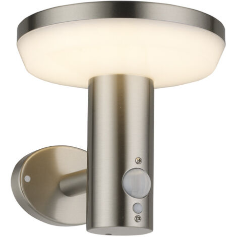 Lampe Solaire Murale LED – 4.4W – Aluminium Brossé – Capteur – 600lm – IP44