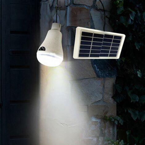 Lampe solaire portable à 20 LED pour tente, jardin, camping, intérieur et extérieur