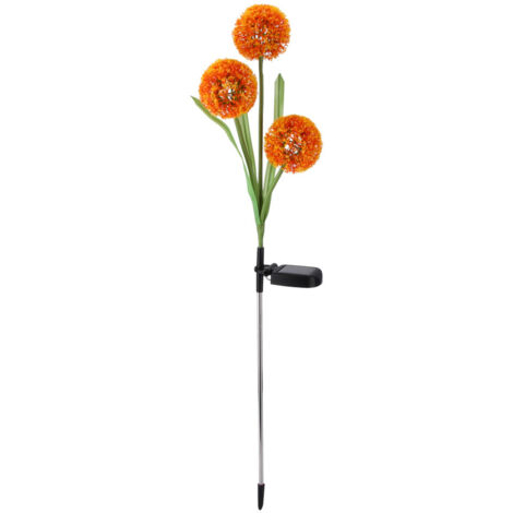 Lampe solaire pour pelouse avec 3 lumières LED en forme de fleurs, décoration de jardin
