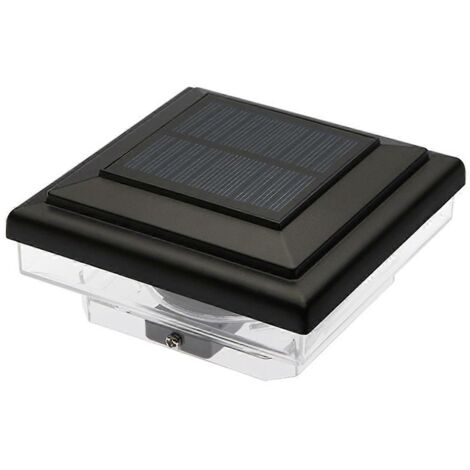Lampe solaire pour poteau d'extérieur, idéale pour une terrasse ou une clôture.