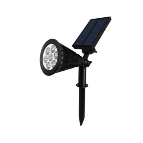 Lampe solaire Projecteur de jardin solaire pliant IP65 étanche à l'eau LED solaire pour une utilisation en extérieur (7 billes, lumière chaude)
