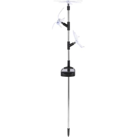 Lampe Solaire sur Piquet Motif Libellule Étanche pour Jardin LED Décorative