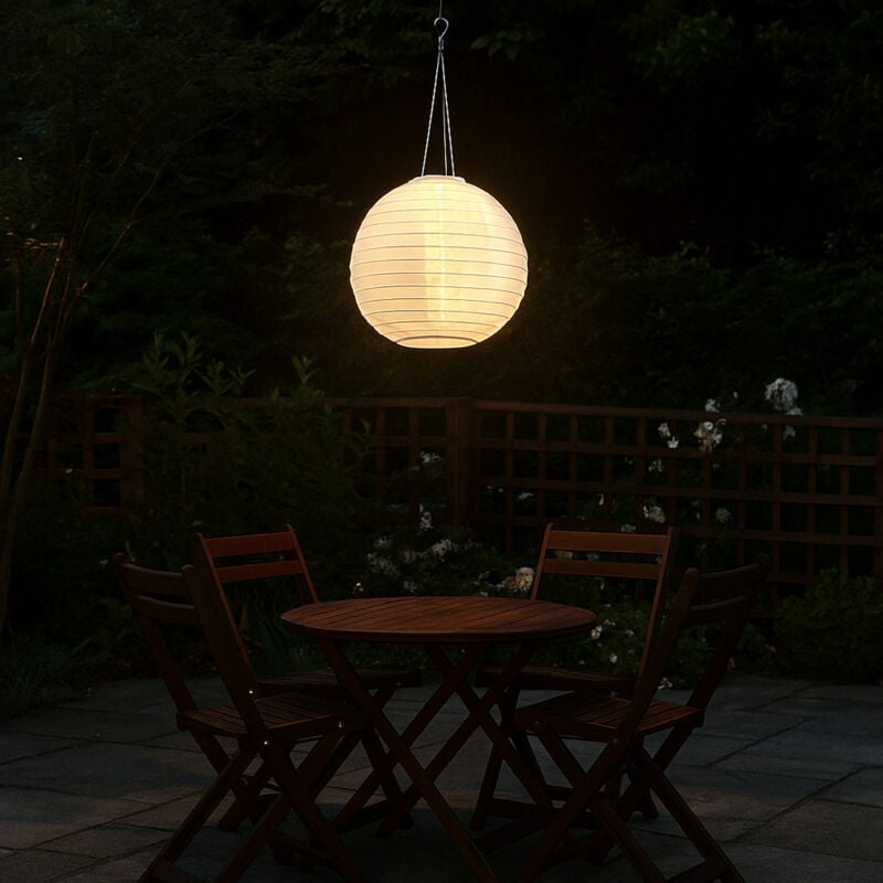 Lampe solaire suspendue pour extérieur, lanterne led blanche, décoration de jardin, boule lumineuse