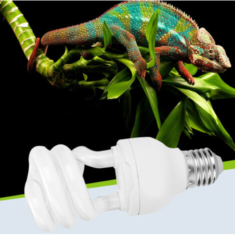 Lampe solaire UVB 13W 220-250V pour reptiles, amphibiens, lézards et tortues (10.0)