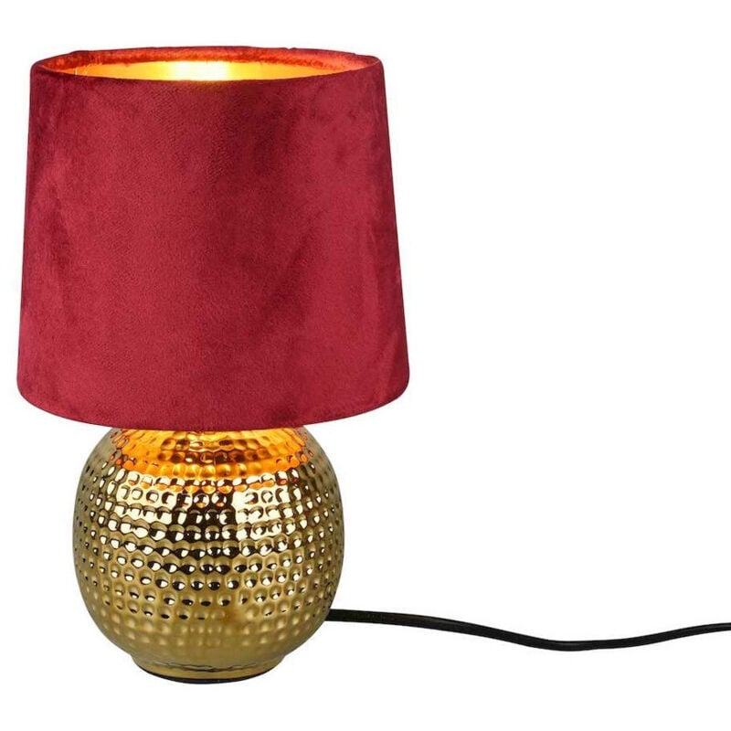 Lampe design, Lampe de table rétro Sophia Rouge en Céramique, trio