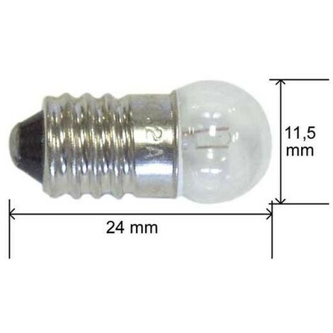 LAMPE SPHERIQUE 11,5X24MM E10 POUR APPAREIL DIVERS MARQUES
