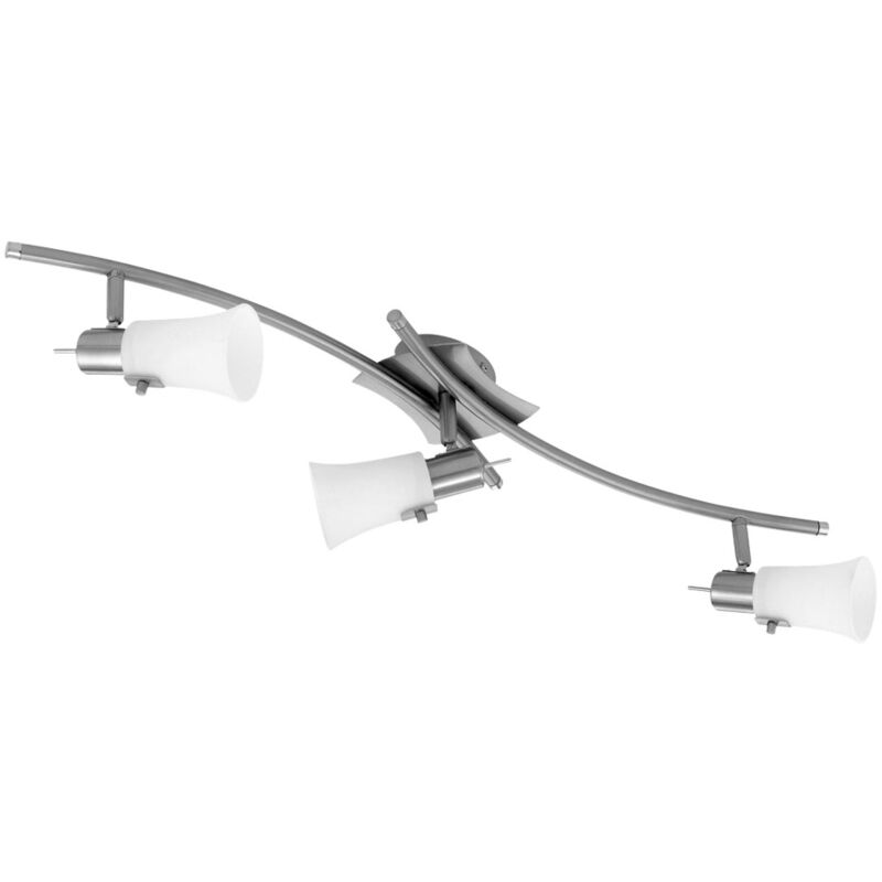 Lampe spot de plafond réglable en acier verre satiné IP20 Eglo 90403