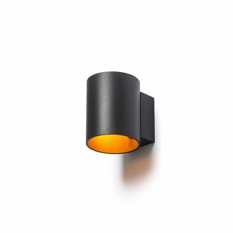 Lampe spot TUBA W murale noir mat/or 230V G9 33W