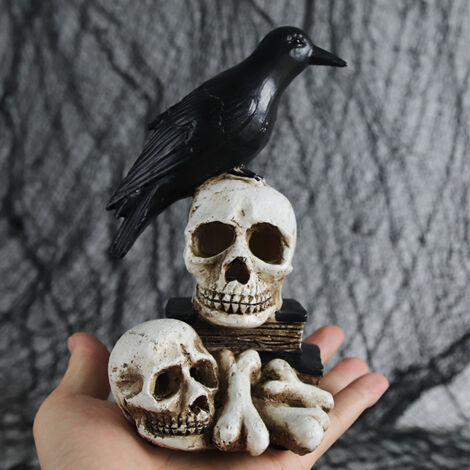 Lampe Squelette Halloween Résine Lumineuse Décor Fête Éclairage d'Ambiance