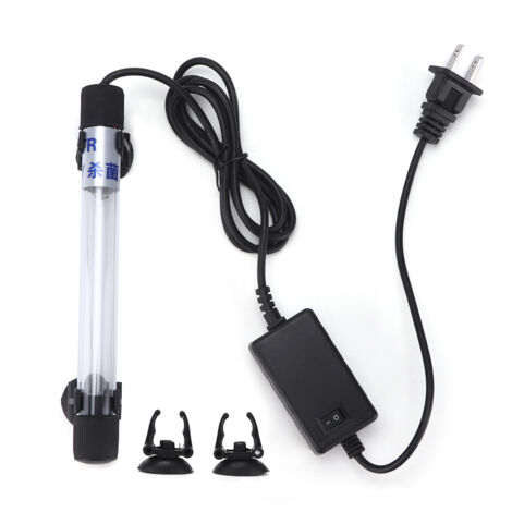 Lampe stérilisatrice UV pour aquarium 7W, lampe nettoyante contre les algues vertes, 110/120V, prise américaine