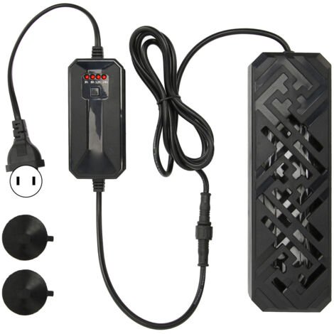 Lampe stérilisatrice UV pour aquarium, tube en quartz antidéflagrant, avec minuterie, prise américaine 110 V, 22 W.