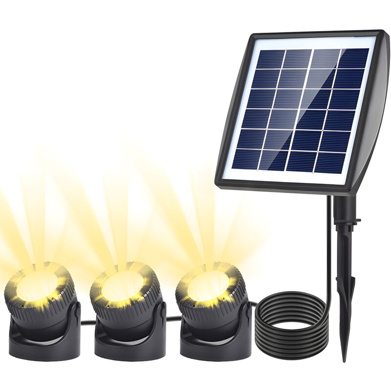 Lampe submersible solaire 3 LED blanc chaud BSV-SL503WW avec batterie