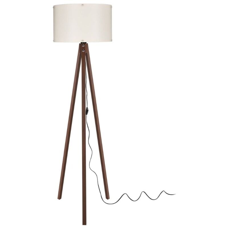 Lampe sur pied 36x136 cm noyer crème