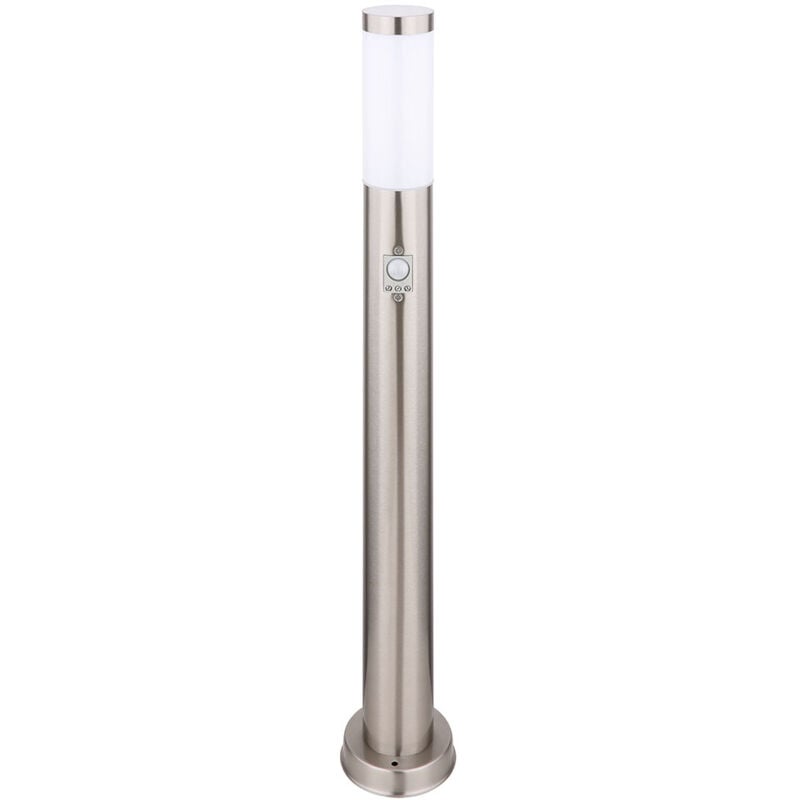 Lampe sur pied design d'extérieur terrasse en acier inoxydable base jardin sensor lampe argent Globo 31588S