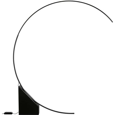 Lampe sur pied arc LED H204cm en métal Rune - Noir