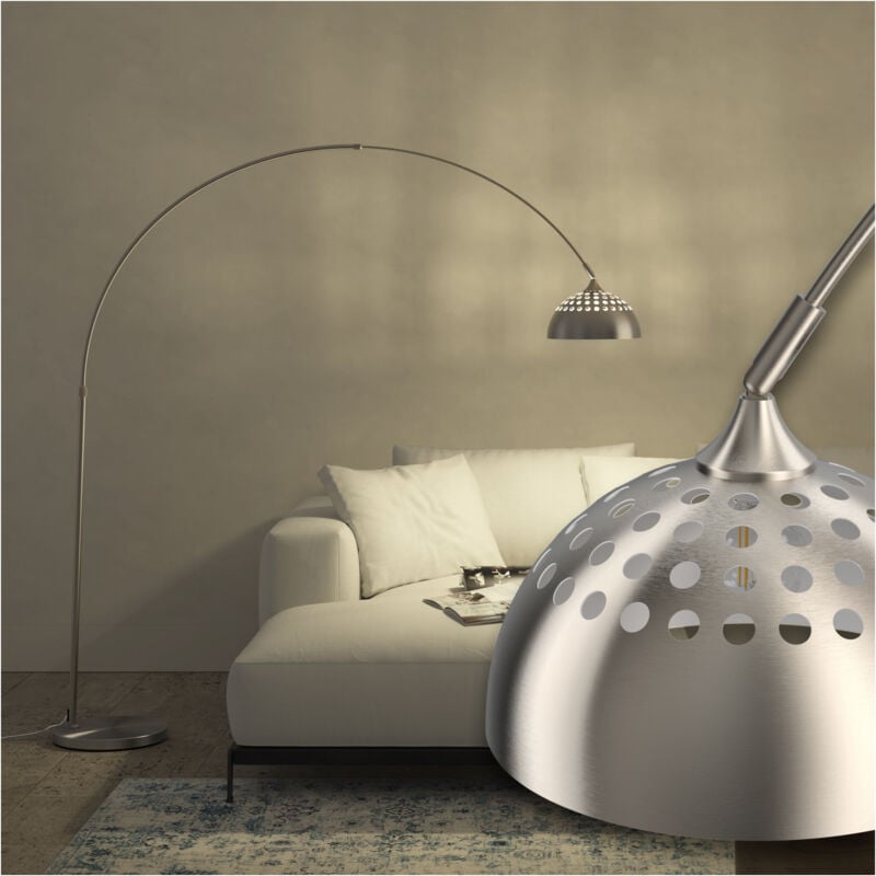 Lampe sur pied ARCUS en acier style rétro, 60W -
