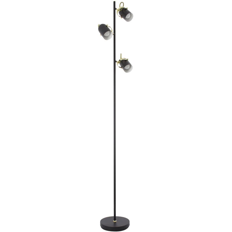 Lampadaire Cano 3 Spots Noir