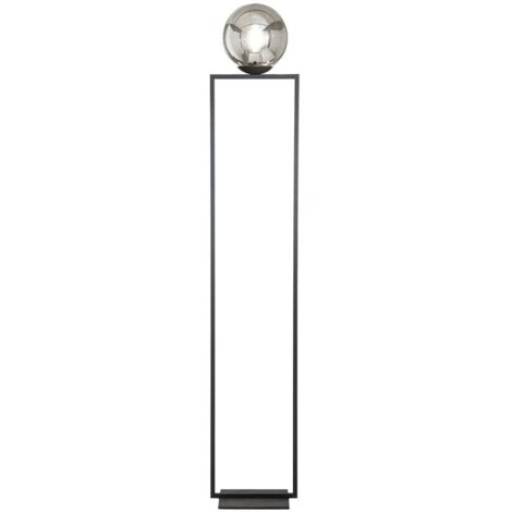 Lampe sur pied design moderne en métal et verre Shirley - Noir