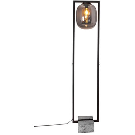 Lampe sur pied Dixton verre de fumée - 4100830-4505