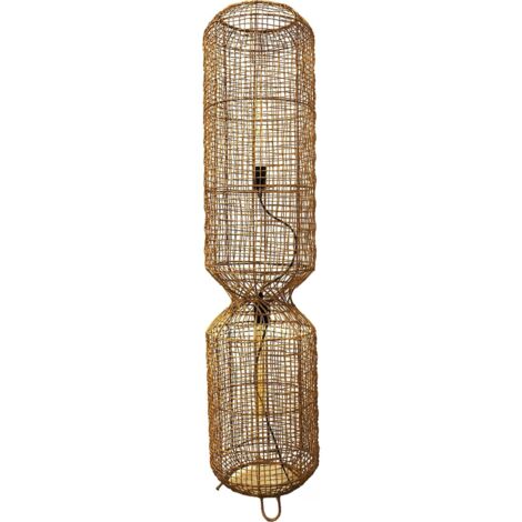 lampe sur pied en rotin naturel ambiance chaleureuse - rotin naturel clair