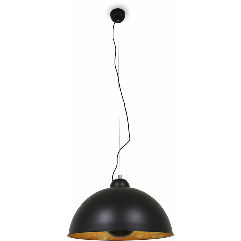Lampe à suspendre Everaldo sable noir & or ø 54 cm E27 11048