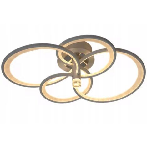 LAMPE SUSPENDU ANNEAU PLAFONNIER lustre circulaire LED TÉLÉCOMMANDE 3 COULEURS OR