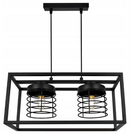 LAMPE SUSPENDU CAGE ÉLÉGANT ABAT-JOUR EN MÉTAL