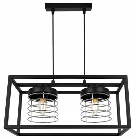 LAMPE SUSPENDU CAGE ÉLÉGANT ABAT-JOUR EN MÉTAL