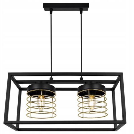 LAMPE SUSPENDU CAGE ÉLÉGANT ABAT-JOUR EN MÉTAL