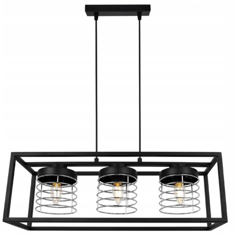 LAMPE SUSPENDU CAGE ÉLÉGANT ABAT-JOUR EN MÉTAL