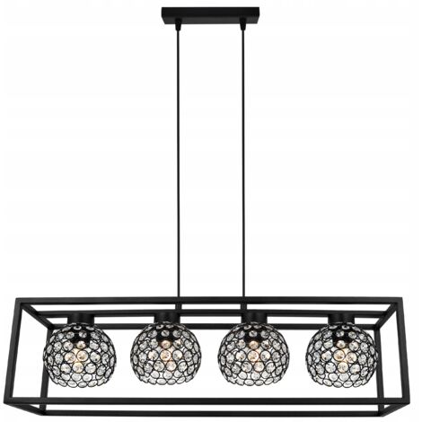 LAMPE SUSPENDU CAGE ÉLÉGANTE BOULE DE CRISTAL