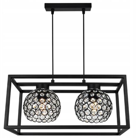 LAMPE SUSPENDU CAGE ÉLÉGANTE BOULE DE CRISTAL
