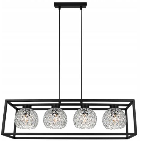 LAMPE SUSPENDU CAGE ÉLÉGANTE BOULE DE CRISTAL