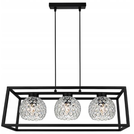 LAMPE SUSPENDU CAGE ÉLÉGANTE BOULE DE CRISTAL