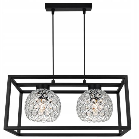 LAMPE SUSPENDU CAGE ÉLÉGANTE BOULE DE CRISTAL