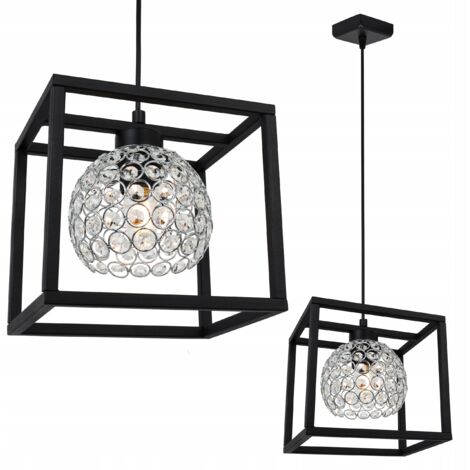 LAMPE SUSPENDU CAGE ÉLÉGANTE BOULE DE VERRE