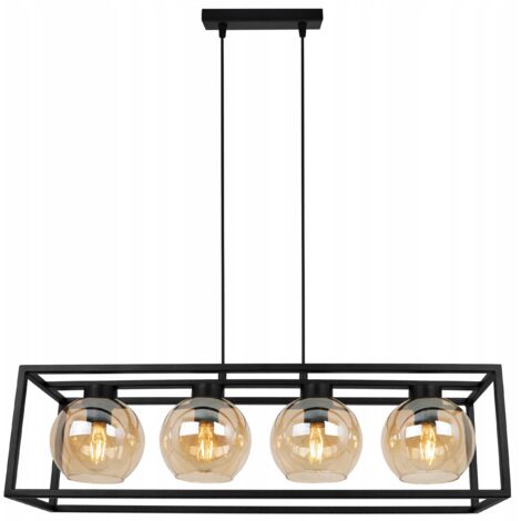 LAMPE SUSPENDU CAGE ÉLÉGANTE BOULE DE VERRE