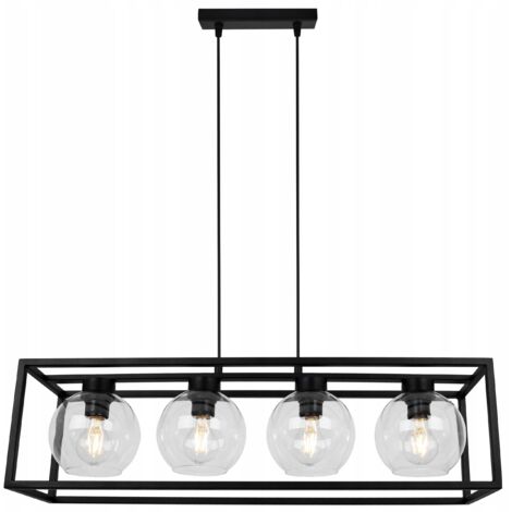 LAMPE SUSPENDU CAGE ÉLÉGANTE BOULE DE VERRE