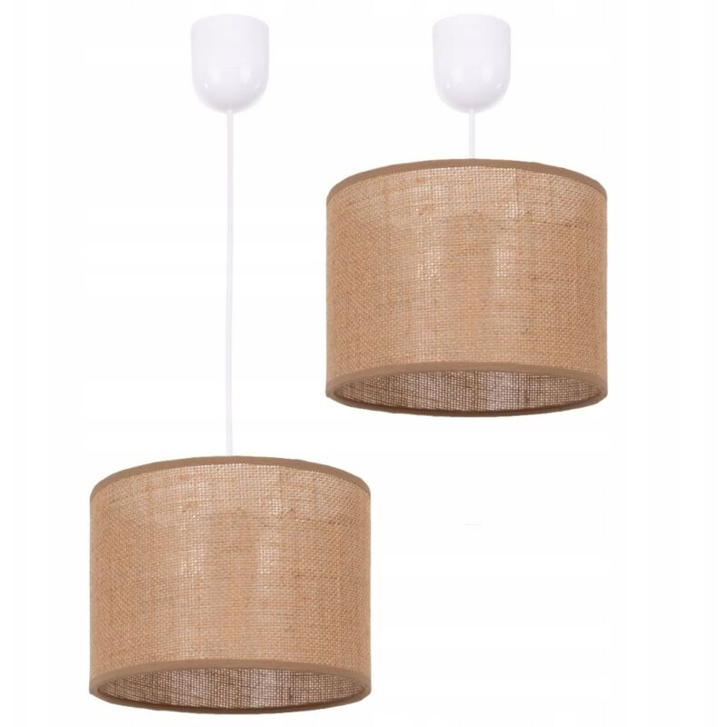 Lampe Suspendu De Plafond, Abat-Jour En Jute Boho